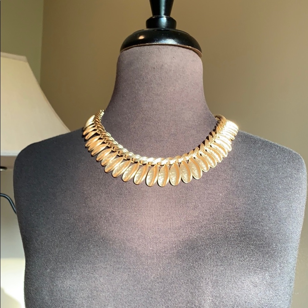 Chico’s gold statement necklace.
